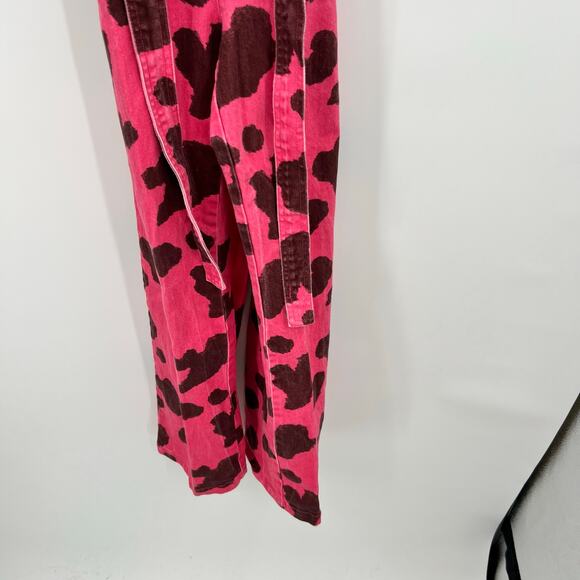 Rachel Antonoff Sal Jumpsuit moo pink cow print one piece novelty print size 2 - Picture 7 of 11